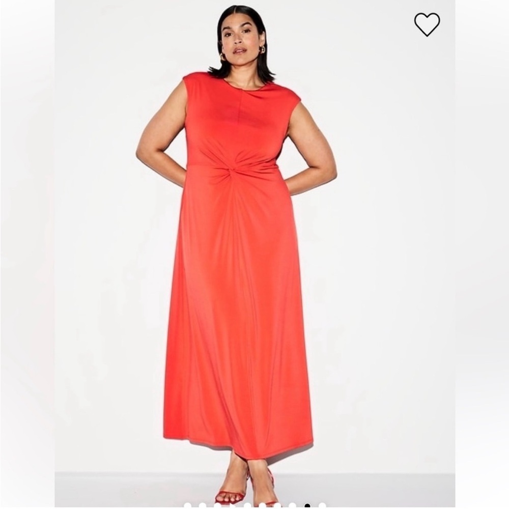 NWT Old Navy Coral Twist-Front Maxi Dress
